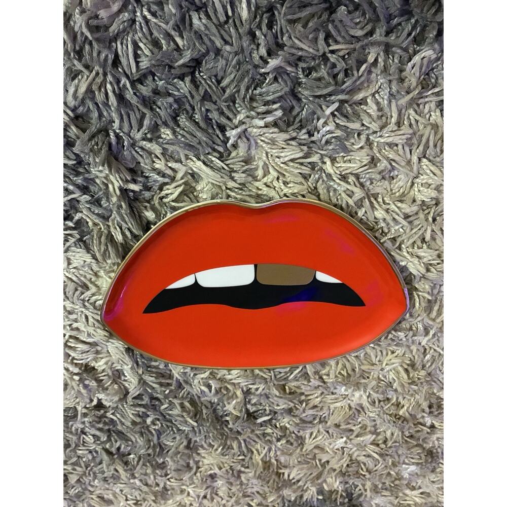 Jonathan Adler Red Lip-Shaped Decorative trinket tray